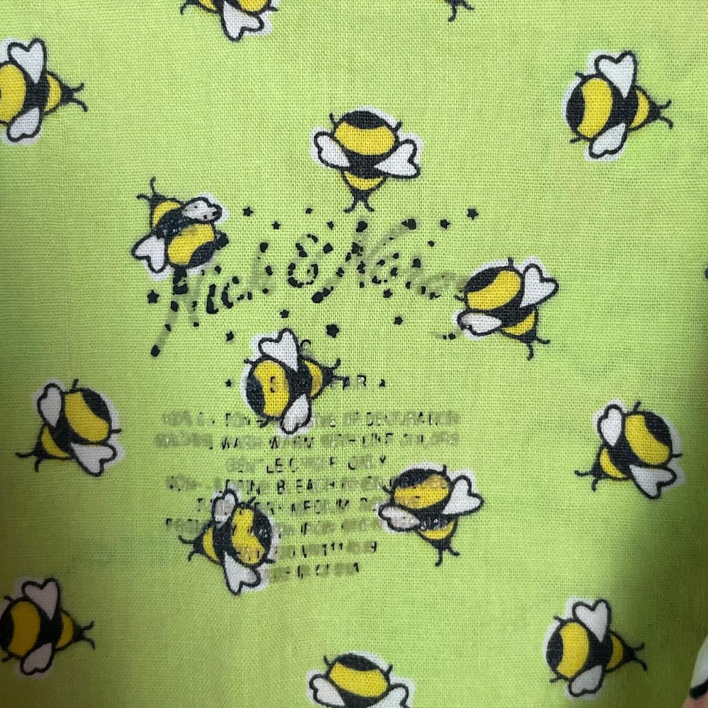 Nick and Nora Bee Mine Pajama Set Women's Size S Pink Daisy Cotton Whimsical - Picture 15 of 16